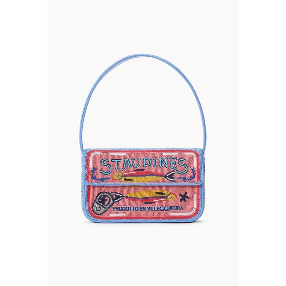 STAUD Handbags - STAUD Tommy Beaded Bag Staudines Pink